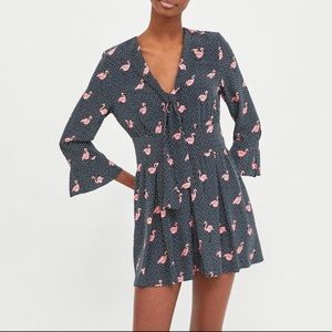 NWT Zara Flamingo Romper